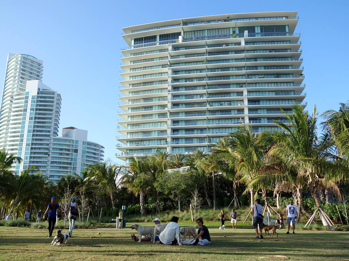 South Pointe Park Dog Park in Miami Beach